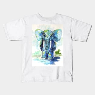 Chubby Blue Elephant Kids T-Shirt